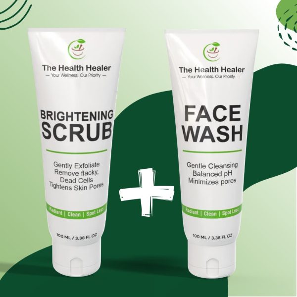 Pack Of 2 Brightening Facewash & Scrub Moisturizes Your Skin, Anti-aging