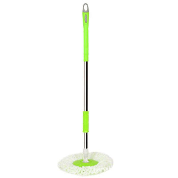 360 Degree Floor Cleaner Swivel Pole Stainless Steel Mop Hand Press Retractable Spin