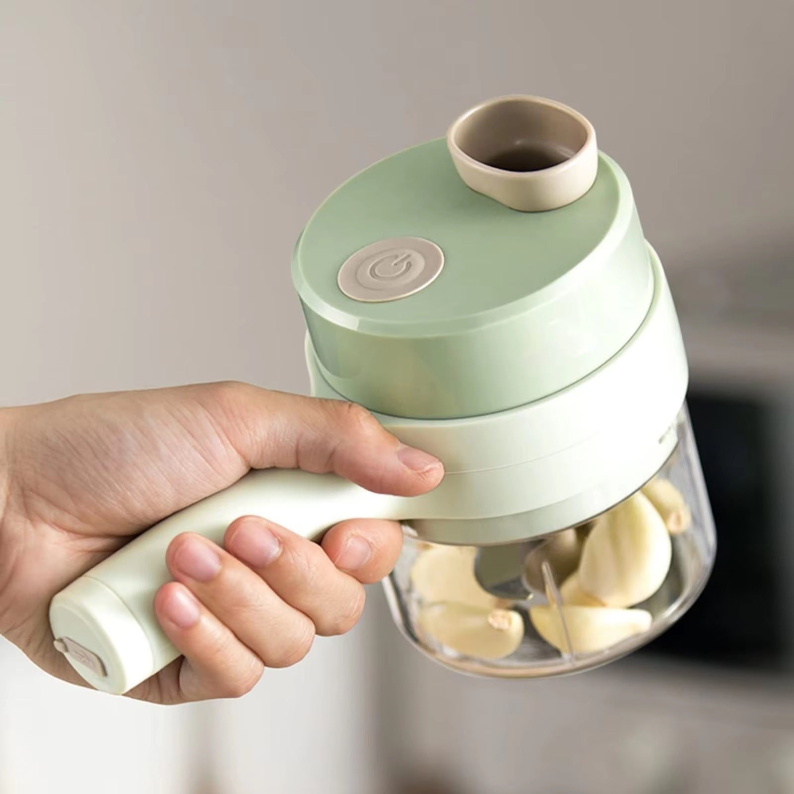 4 in 1 Portable Electric Vegetable Cutter Set Mini Wireless Food Processor Chopper