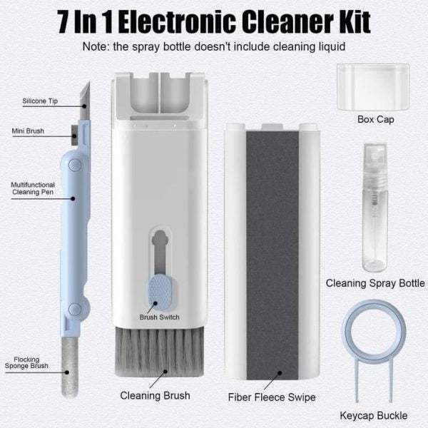 7 in 1 Multifunctional Cleaning Kit, Mobile Phones, Earbuds, Keyboard