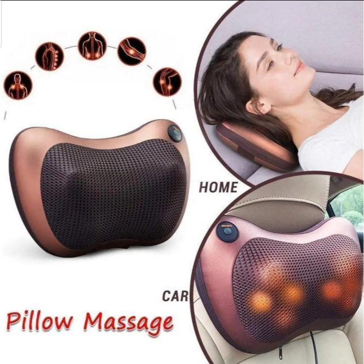 Head Massage Pillow Relax Vibrator Electric Shoulder Back Heating Neck Massager