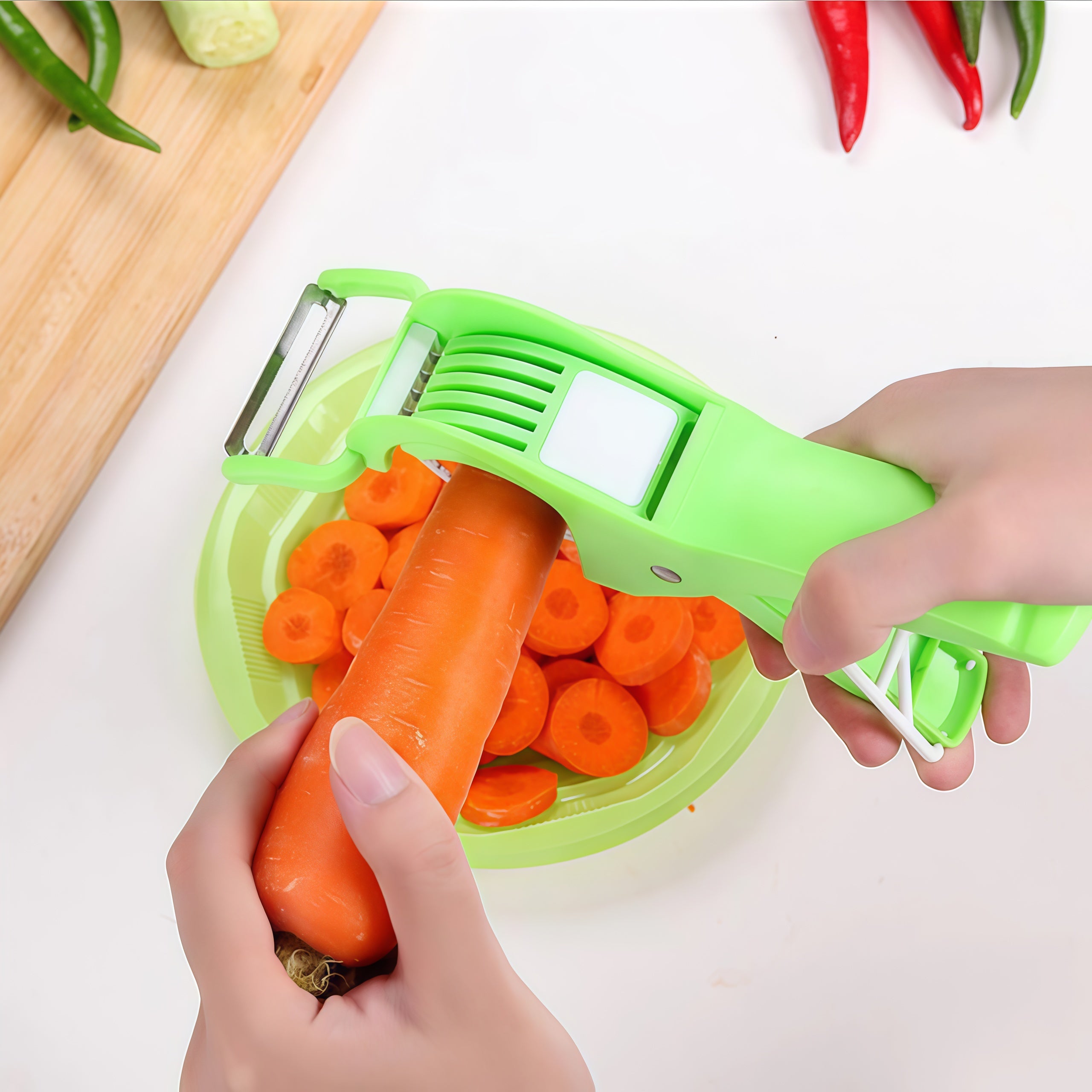 Multi Veg Cutter 5 Blade Vegetable & Fruits Cutter & Slicer