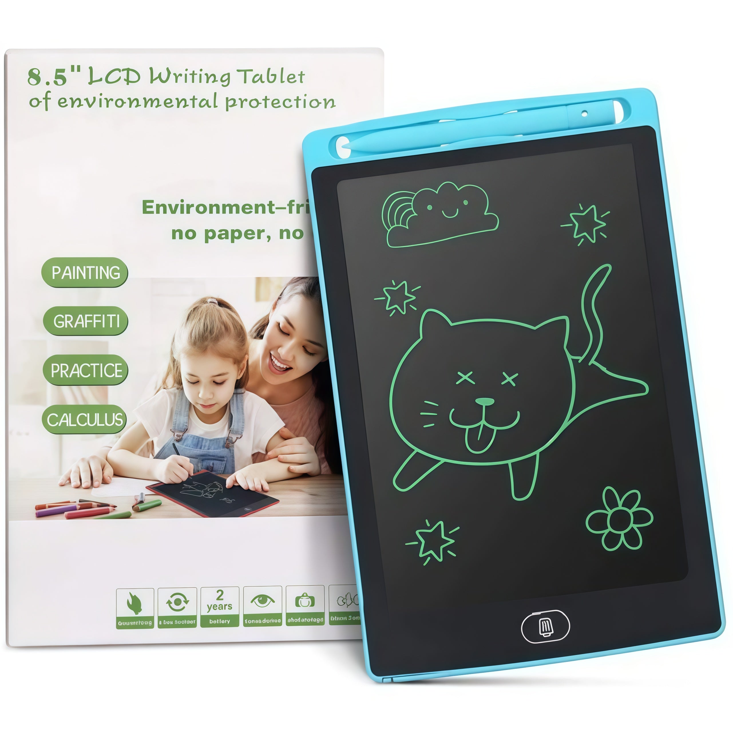 Kids Drawing LCD Writing Tablet 8.5 Inch , Drawing Tablet with Protect Cover