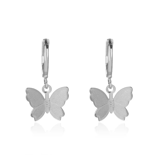 Butterfly Koren Earrings, Drop Earrings Simple Butterfly Shape Pendant Dangle Hoop