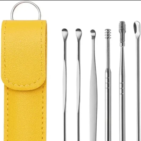 Ear Wax Cleaning Kit, 6 Pcs Ear Pick Tools