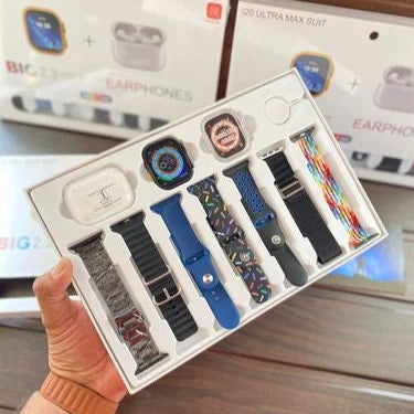 10 in 1, I20 Ultra Max Suit Smart Watch 2.3inch Large Screen, 7 Strips, Airpords2