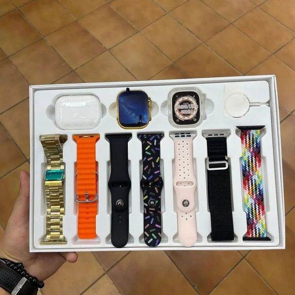 10 in 1, I20 Ultra Max Suit Smart Watch 2.3inch Large Screen, 7 Strips, Airpords2