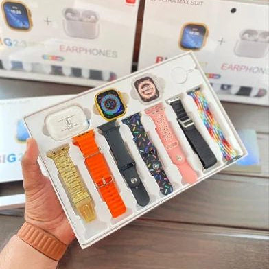 10 in 1, I20 Ultra Max Suit Smart Watch 2.3inch Large Screen, 7 Strips, Airpords2