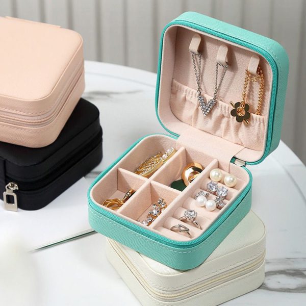 Jewelry Leather Storage Box Earrings, Bracelets, Cosmetics Beauty Container Organizer