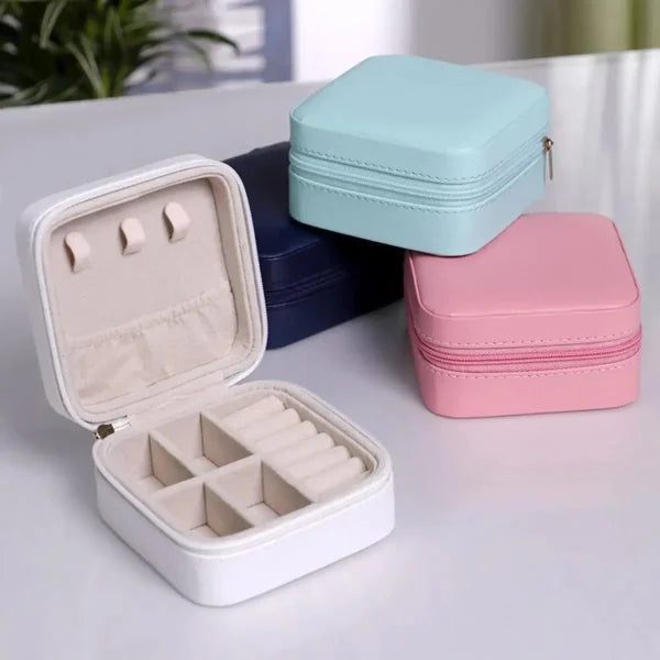 Jewelry Leather Storage Box Earrings, Bracelets, Cosmetics Beauty Container Organizer