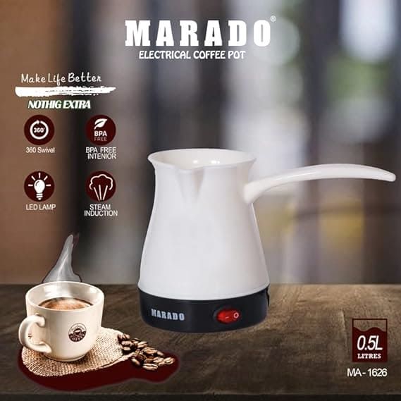 Marado Coffee, Tea Maker Electric Turkish Coffee Kettle 500ml