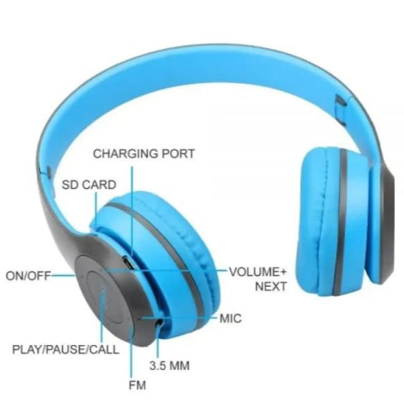 P47 Bluetooth Headphones Over Ear Foldable Headset For Gaming