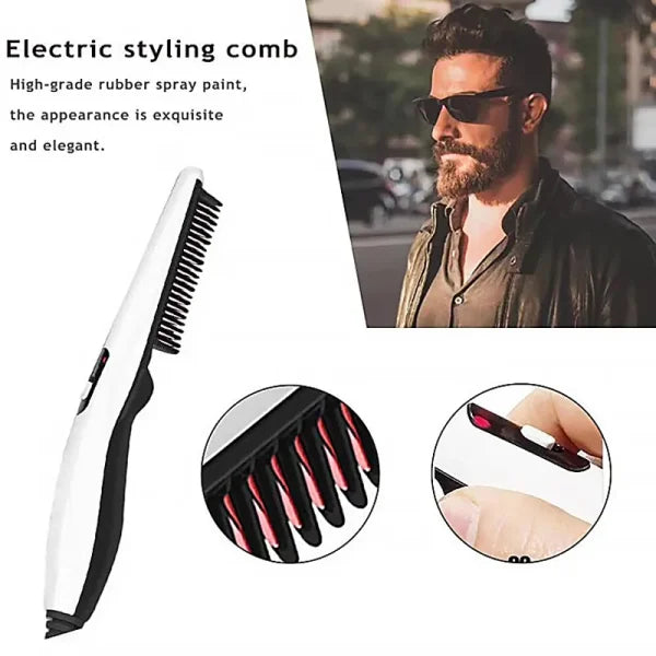 Imported Rechargeable Hair Curler Beard Shawl Comb, Hair Straightener Brush