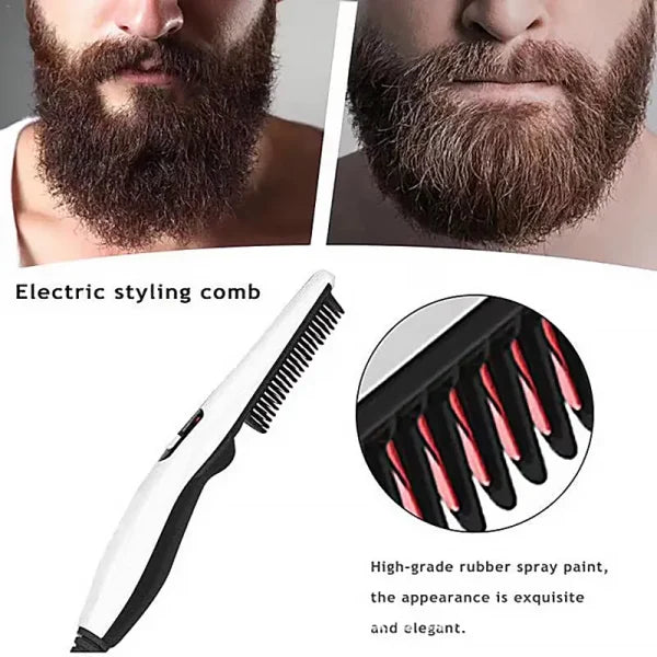 Imported Rechargeable Hair Curler Beard Shawl Comb, Hair Straightener Brush