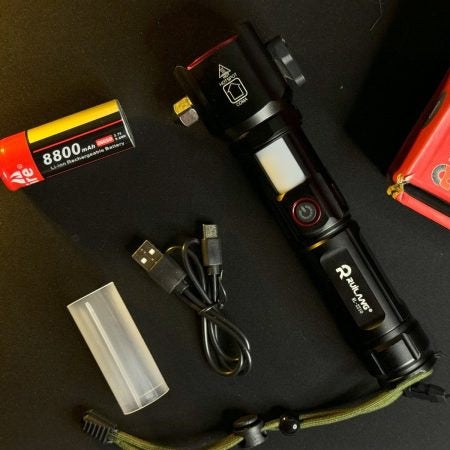 Ruilang Rechargeable Flashlight With Power Bank 8800mah 1km Light Range