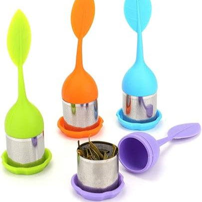 Tea Infuser, 2 In 1 Silicone Tea Infuser, Stainless Steel Silicone Tea Making Tool.