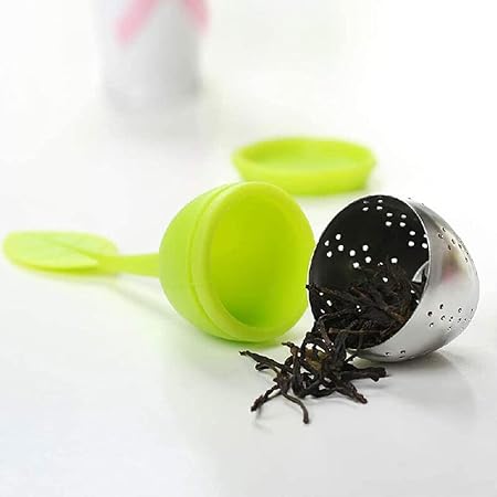 Tea Infuser, 2 In 1 Silicone Tea Infuser, Stainless Steel Silicone Tea Making Tool.