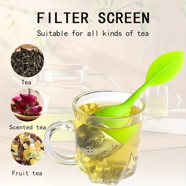 Tea Infuser, 2 In 1 Silicone Tea Infuser, Stainless Steel Silicone Tea Making Tool.