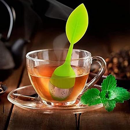 Tea Infuser, 2 In 1 Silicone Tea Infuser, Stainless Steel Silicone Tea Making Tool.