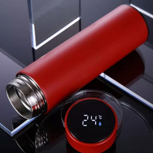 Temperature Display Vacuum Insulated Water Bottle Thermo Flask, Premium Stainless Steel (500ml)